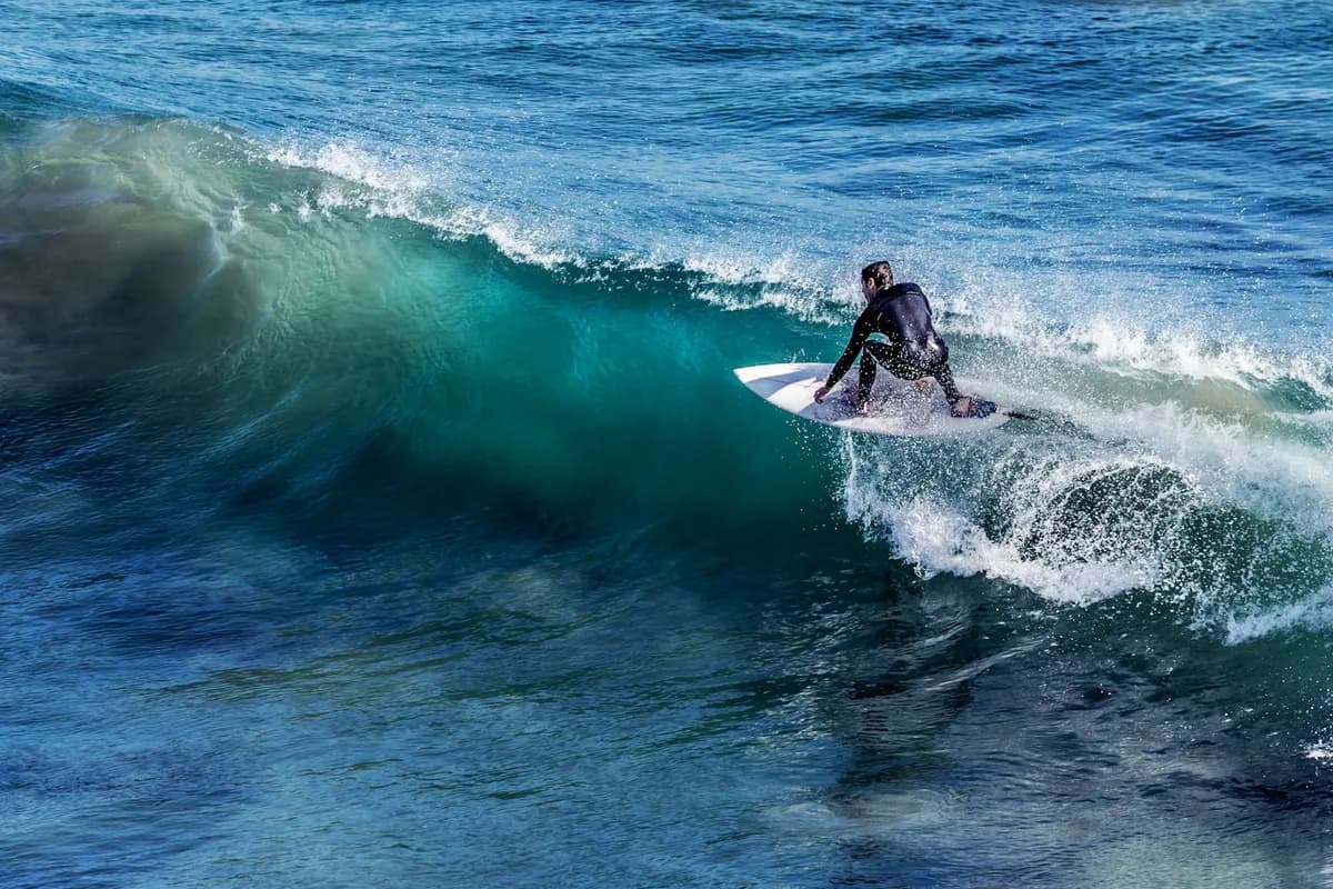 Surfing at Waikiki Beach